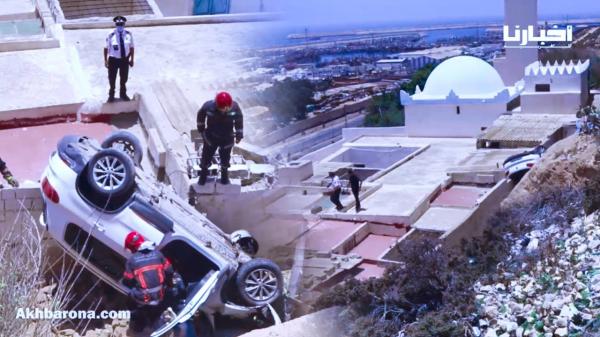 حادثة سير خطيرة.. سيارة تقتحم منزلا بمنحدر بولقنادل بأكادير والسائق ينجو بأعجوبة